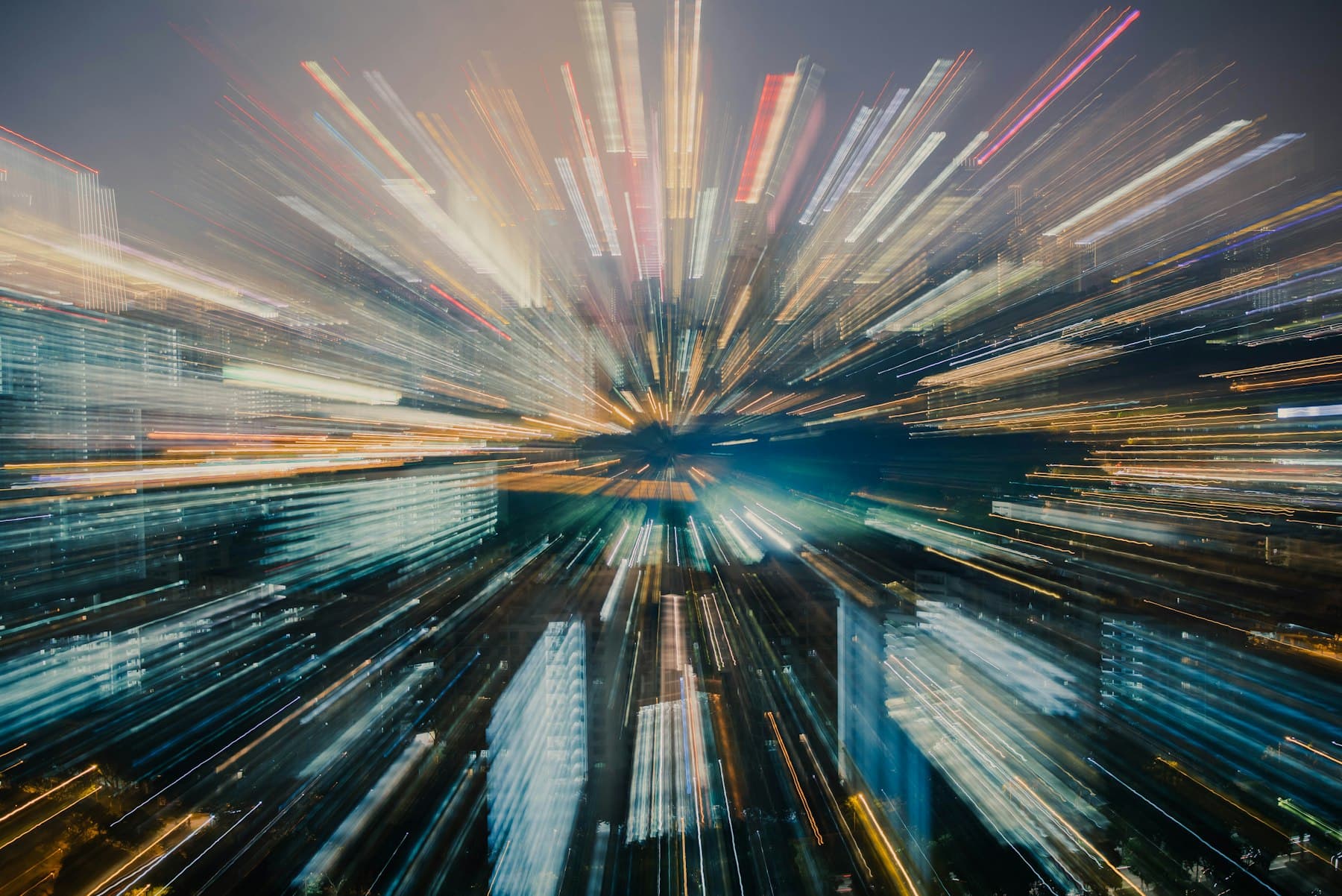 Time-lapse photography of light trails